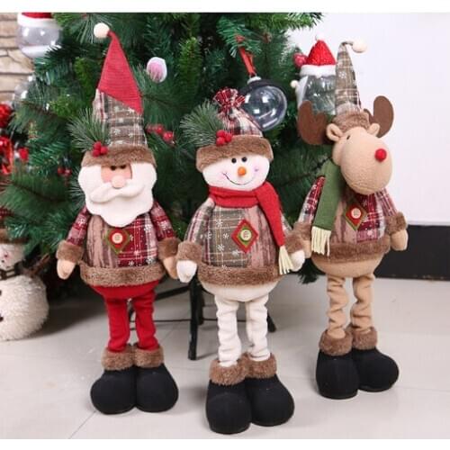 2020 Santa Claus decorations for family New Year Christmas tree decorations Innovative reindeer snowman Santa doll children gift