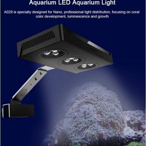 30W Aquarium Lights Clip-on Light Fish Tank LED Blue Light Lamp Adjustable Aquarium Light Aquatic Plant Lighting Clip-on Lamp