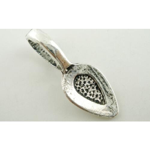 8SEASONS 50 Silver Color Color Glue on Bail 21x8mm (B03547)