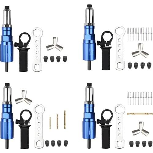 Electric Rivet Gun Adapter Blind Rivet Nut Drill Converter Riveting Tool Insert Nut Tool for Cordless Drill Riveter Gun Rivets