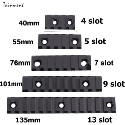 Keymod Rail Mount Adapter 4/5/7/9/13 Slot Aluminium Picatinny Rail Secties 21MM Rifle Scope mount Base Hunting Gun Accessoires