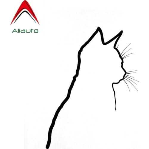 Aliauto Cartoon Car Sticker Shadow Cat Kitten Auto Decoration Waterproof PVC Decal for Chevrolet Tucson Lacetti Skoda,13cm*10cm