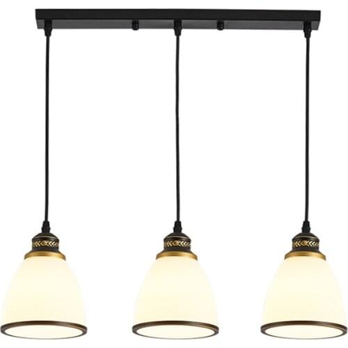 American White Glass Loft Pendant Lights Living Room Modern Dining Room Table Hanging Lights Balcony Bar Lighting Pendant Lamps