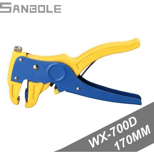 Automatic Stripping Pliers WX-700D Optical Fiber Stripper Clamp Terminals Stripping Pliers Insulation Stainless Steel 170MM