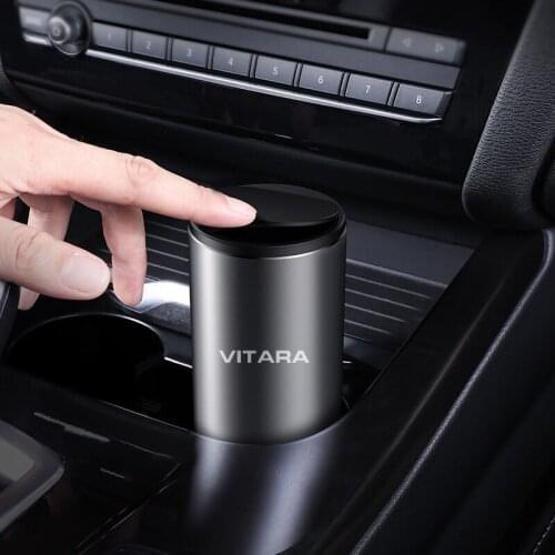 Alloy Car Trash Can Auto Organizer Storage Bag Car Garbage Bin Ashtray For Suzuki jimny swift vitara samurai Car Accessories