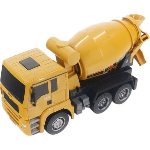 HUINA 1333 1:18 2.4G Remote Control Concrete Mixer Engineering Truck Light Construction Vehicle Toys Gifts for Children