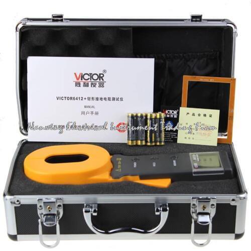 Fast arrival VICTOR Clamp Ground VC6412+ digital clamp ground resistor tester / lightning tester
