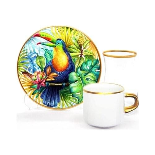 Drop Focus Tea Coffee Set 18 Pieces Toucan