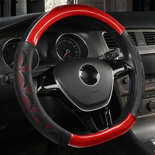 D Shape Car Steering Wheel Cover PU Leather For Nissan Qashqai J11 Nissan X-trail T32 Golf 7 Tiguan 2019 2020 Kia Optima K5 2021