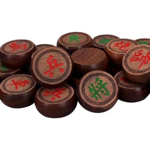 Wooden Premium Vintage Chess Large Portable Family Table Games Chinese Chess Pieces Professional Jeux Chessboard Games Ed50zm