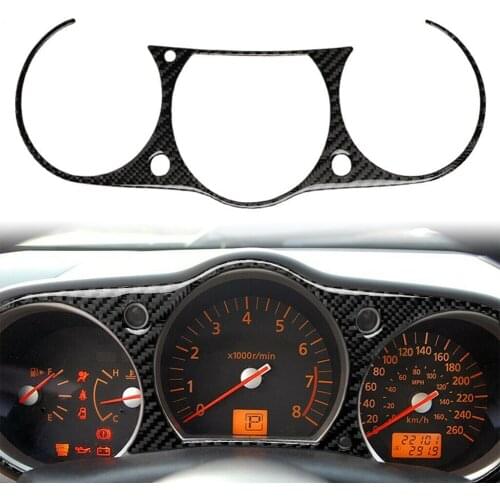 Carbon Fiber Auto Interior Instrument Cluster Panel Cover For Nissan 350Z 2006 2007 2008 2009 ABS Plastic Car Styling Decorative