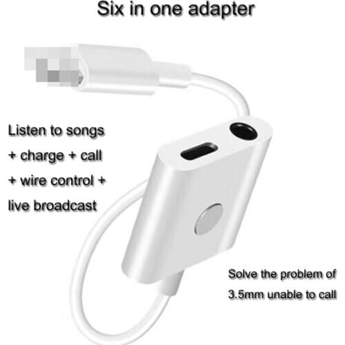 Home button Bluetooth call K song recording listening song charging for Apple adapter cable universal iphone adapter