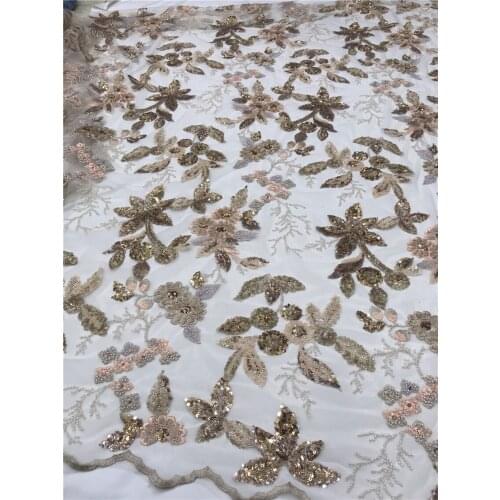 Hot sale nigerian african lace fabrics french tulle SYJ-2186831 bridal lace fabric for wedding party dress 5yd