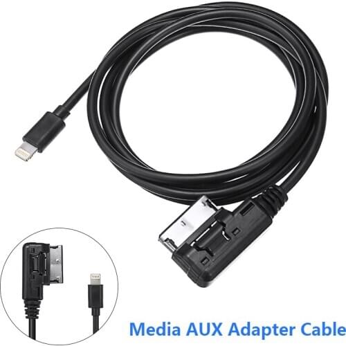 Mayitr 1pc 1.5m ABS Plastic Audio Cable AMI MMI MDI Media AUX Adapter Cable Cord For Audi A5 For i-Phone 7 8 plus X xs