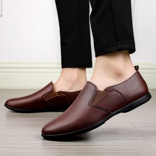 2021 NEW Mens Comfortable Genuine Leather Loafers Men Casual Luxury Loafers Moccasins Breathable Slip on Male Driving Shoes