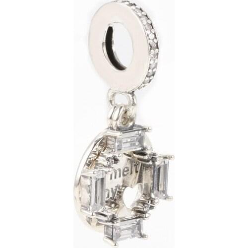 Bewill S925 sterling silver pendant new winter ice sculpture swing charm pendant Fit Original Charms Necklace