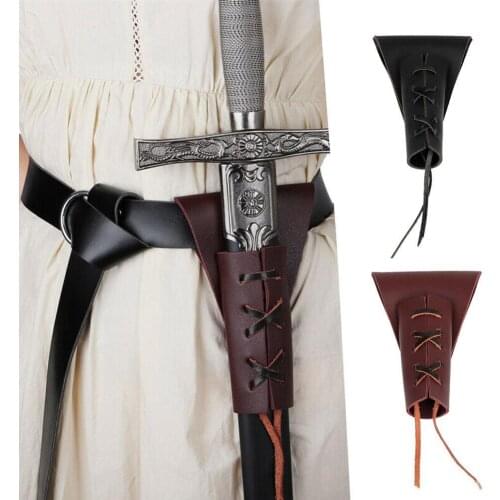 PU Leather Belt Sword Katana Sheath Holster Medieval Armor Larp Knights Accessory For Adult Weapon Flight Scabbard Warriror L9S3