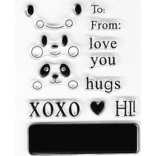 Valentine clear stamps silicone rubber stamps XOXO valentine card making stamps