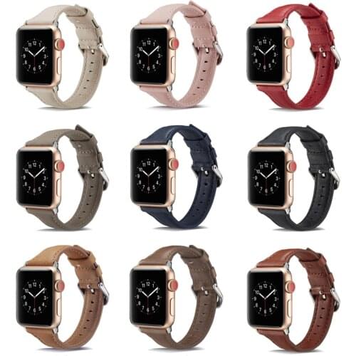 Genuine Leather loop Strap For Apple Watch Band 6 SE 5 42mm 44mm 38mm 40mm iwatch Watchband For Apple Watch 5 4 3 2 1 44mm 42mm