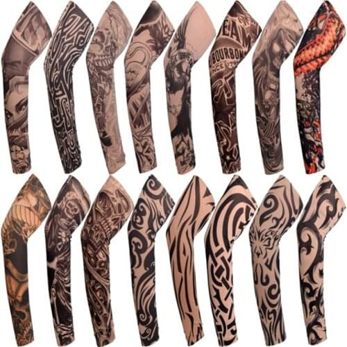 1Pc Outdoor Cycling Sleeves 3D Tattoo Printed Armwarmer UV Protection MTB Bike Bicycle Sleeves Arm Protection Ridding Sleeves