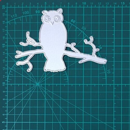 Owls& Tree Branches Metal Cutting Dies For Stamps Scrapbooking Stencils DIY Paper Album Cards Decoration Embossing 2020 New