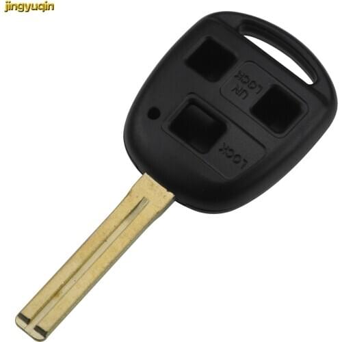 Jingyuqin 3 Buttons Replacement Car Key Shell for Lexus RX300 ES300 GS300 GS430 GX470 LS200 LS300 Blank key Styling