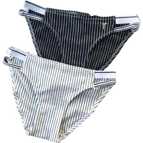 Womens Sexy Panties Low Waist Striped Briefs Seamless Underpants Womens Cotton Underwear Panties Female Sexy Lingerie Shorts