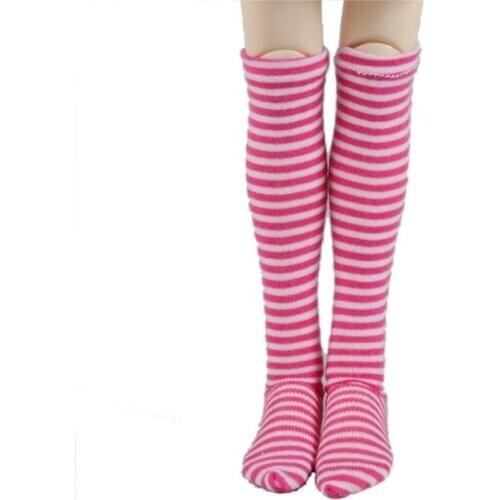 [wamami] 11# Pink Stripe Socks/Stockings 1/4 MSD DOD AOD BJD Dollfie