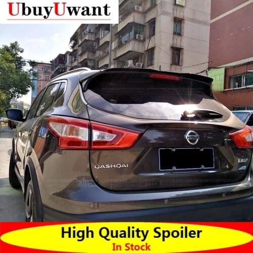 Rear Roof Lip Spoiler For Nissan Qashqai 2014-2019 Hatchback Spoiler High Quality ABS Glossy Black Tail Wing Car Styling