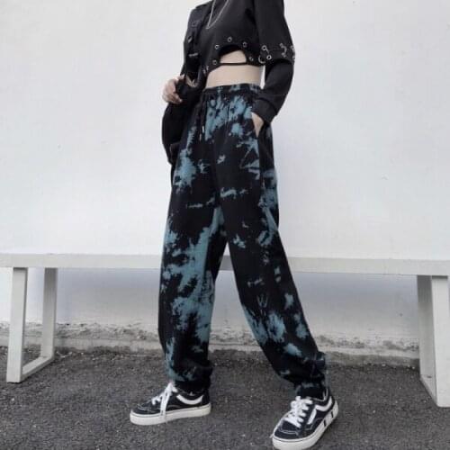 ZCSMLL Streetwear Style Womens Footwear Pants Hip-hop Fashion Printing Loose Bigs Zie 2021 Spring Autumn Casual Long Pants