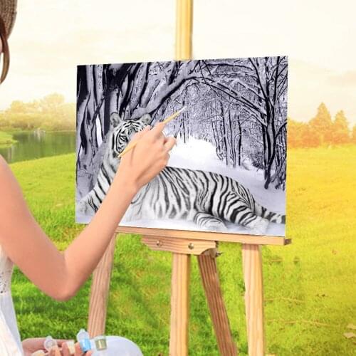 Wolf Animal Paint By Numbers Package Oil Paints 50*70 Oil Painting Home Decor Crafts For Adults Wholesale Wall Handiwork