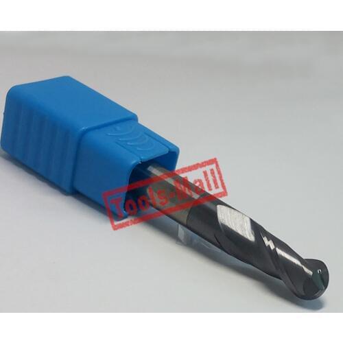 1pc radius=4mm 2 Flutes hrc45 R4*16*D8*100 solid carbide Ball nose End Mill CNC router bits tools Milling cutter