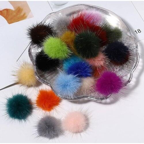 10/24Pcs Fashion Nail Fur Ball Fluffy Plush Magnetic Puffy Nails Pom DIY Decoration Manicure Tools наклейки на ногти