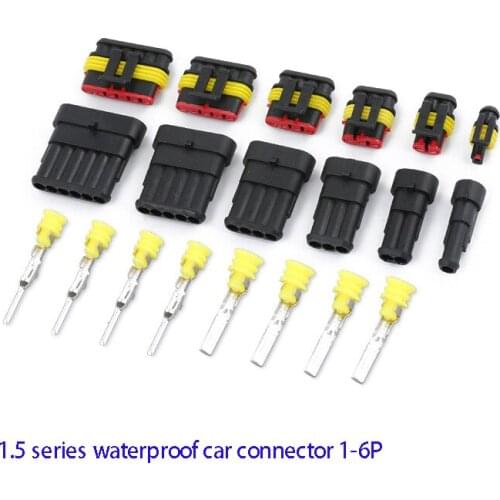 10 set 1.5 series 1p-6p waterproof car connector line modification accessories atmosphere lamp plug socket