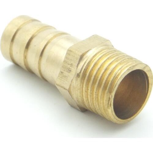 10mm OD Hose Barb x M16x1.5 Metric Male Thread Brass Barbed Pipe Fitting Coupler Connector Adapter Splicer For Fuel Gas Water