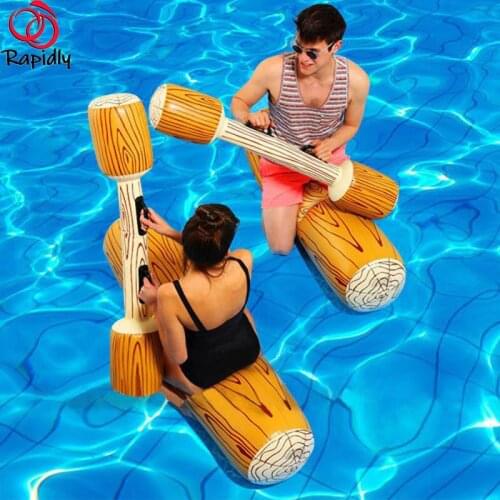 2 Set of Swimming Pool Floating Games Inflatable Water Sports Bumper Toys Adult Summer Beach Swimming Ring Gladiator Pool Toys