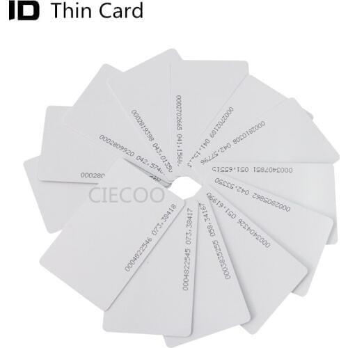 200pcs/lot RFID NCF Tags 125Khz EM4100/ KT4100 ID cards duplicator door control entry access ID thin card