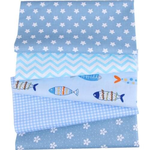 5Pcs 20*25cm Cotton Fabric Printed Cloth Sewing Quilting Fabrics For Patchwork Needlework DIY Handmade Accessories Wholesale