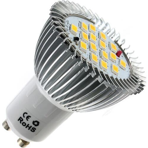 5x 6.4W LED Light Bulb GU10 16 LED 5630 SMD Energy Saving Lamp Bulb Spotlight Spot Lights Bulbs Warm White Lighting AC 85-265V