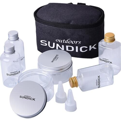 6pcs Cooking Condiment Barbecue Salt Bottle Spice Jar Cruet Pepper Container with Carry Bag