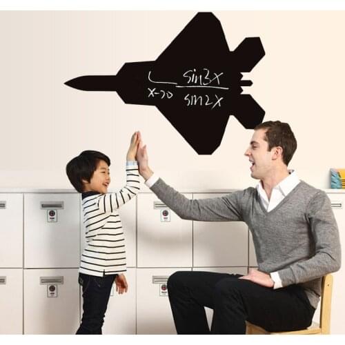 Free Shipping Airplane Blackboard Wall Art Decal Wall Sticker Mural For Baby Kids Room Decor Calsroom Decoration Mural Wallpaper