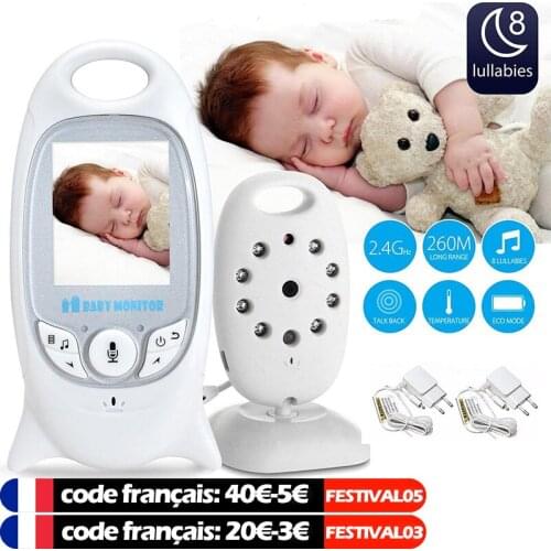 Babyphone Bebe Baby Monitor Camera Video Nanny Radio Wireless Babysitter Two Way Talk Night Vision Temperature with 8 Lullaby