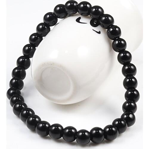 Healing Energy Men Women Bracelet 6mm Natural Stone Beads Elastic Rope Bracelets Bangles Buddha Rosary Yoga Couple Jewelry Gift