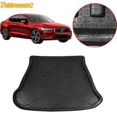 Buildreamen2 For Volvo S60 Car Rear Trunk Mat Boot Tray Liner Floor Cargo Mud Carpet 2011 2012 2013 2014 2015 2016 2017 2018