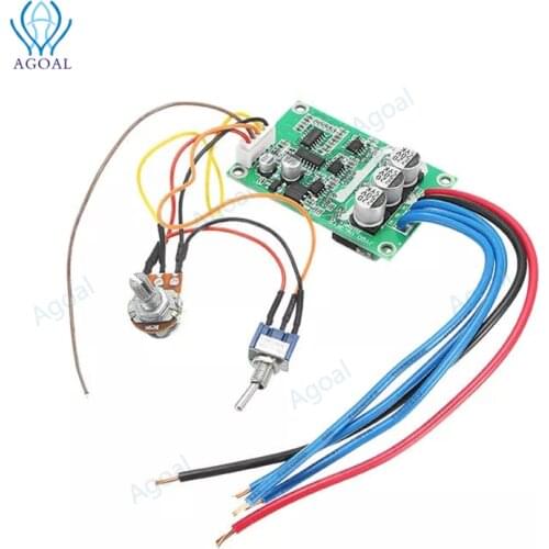 DC 12-36V 500W 20A BLDC Three-Phase Brushless No Hall Motor Controller Brushless Sensor Motor Driver Speed control