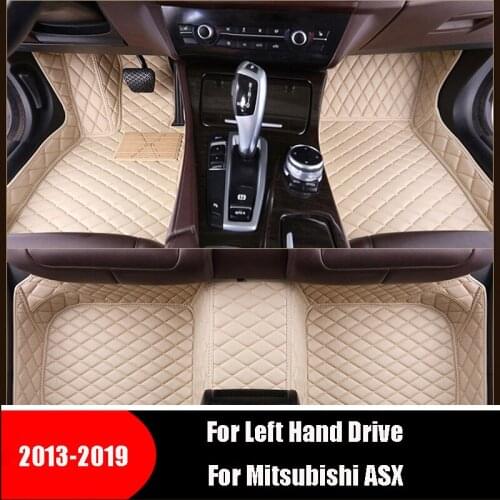 For Mitsubishi ASX 2013 2014 2015 2016 2017 2018 2019 Car Floor Mat Foot Pads Carpets Custom Auto Interior Accessories