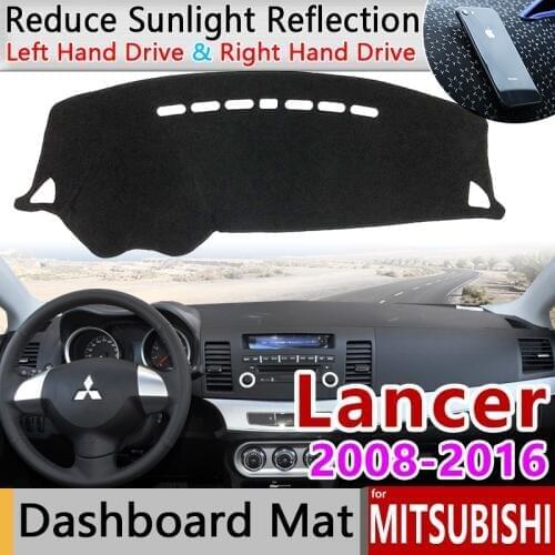For Mitsubishi Lancer 2008~2016 Ralliart EVO X Galant Fortis EX Avoid light Mat Dashboard Cover Pad Sunshade Carpet Accessories