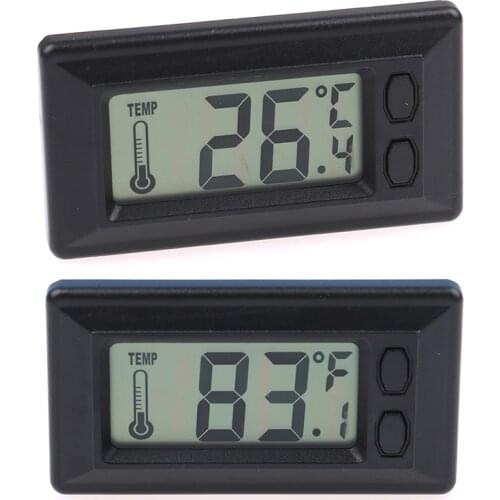 Car Electronic Clock Temperature LCD Digital Display Clock Self-Adhesive Auto Watch Thermometer Car Ornaments