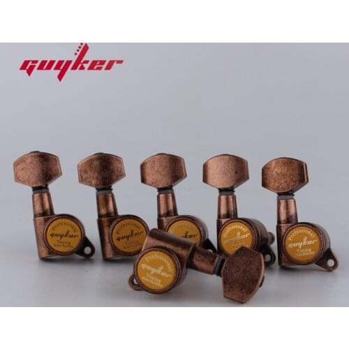 GUYKER Tuners Guitar Models Rear lock string Electric Guitar Machine Heads Antique Bronze