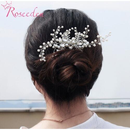 Handmade Bride Hair Comb Women Pearl Jewelry Hair Ornaments Bridal Wedding Elegant Headpieces RE3509